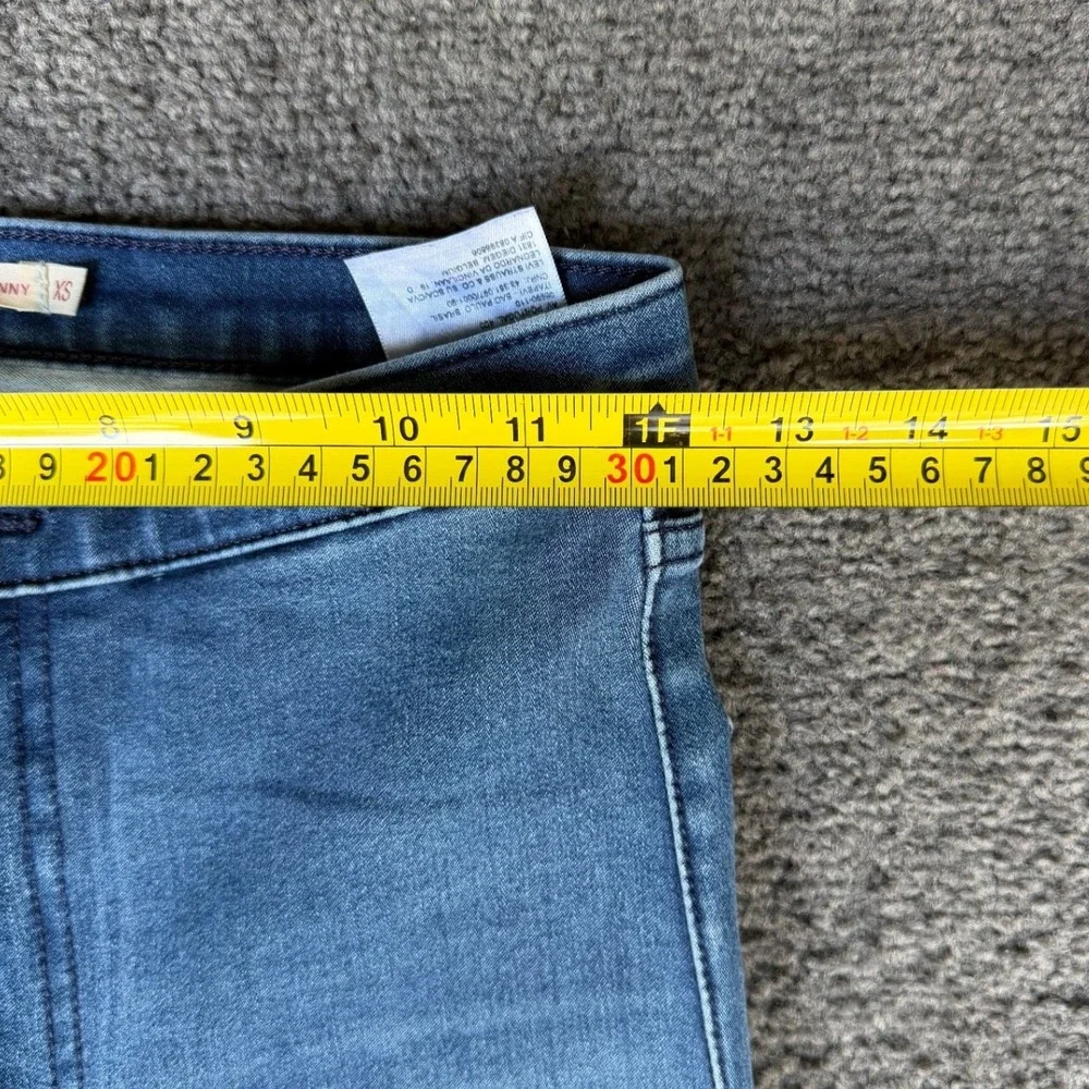 Levis Runaround Super Skinny Jeans Womens XS High Rise Medium Wash Blue Denim - Picture 7 of 12